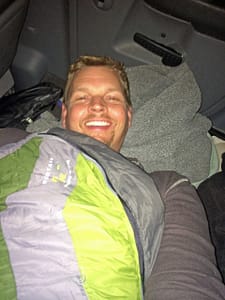 Sleeping in the truck