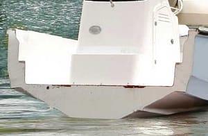 Boston Whaler 13 foot cut in half