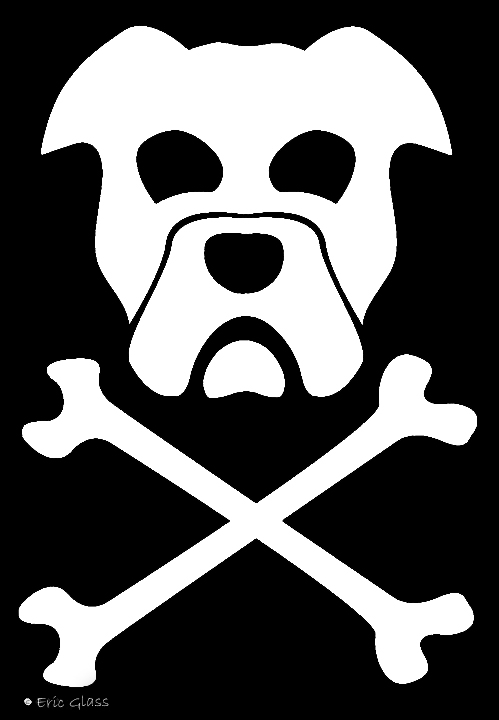 Pirate Dog Boat Flag